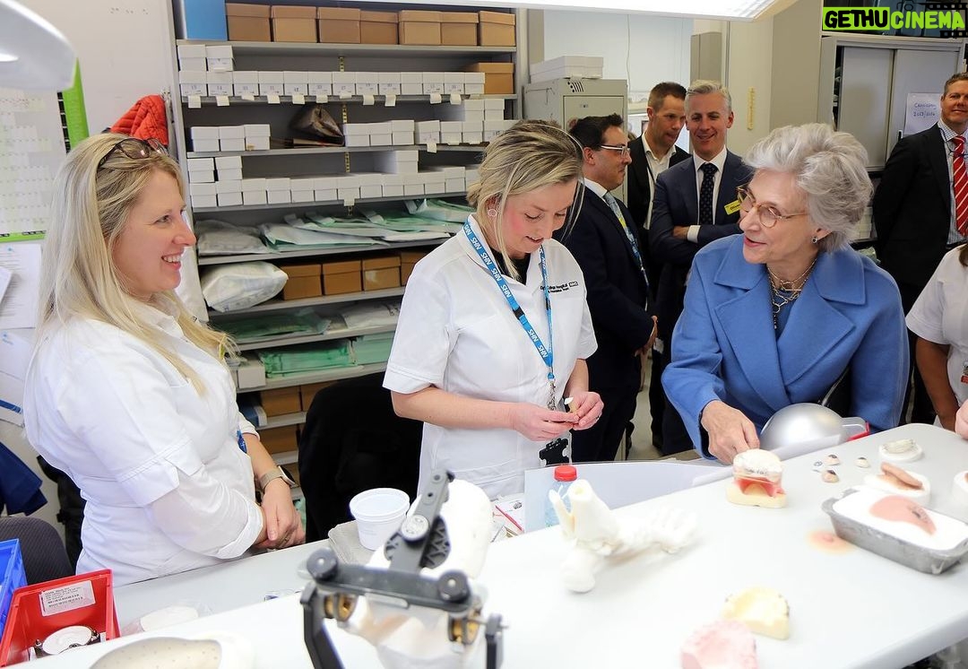 King Charles III of the United Kingdom Instagram - 🦷 Last week The Duchess of Gloucester visited the Dental Institute based at Kings College Hospital in her role as Colonel-in-Chief of the Royal Army Dental Corps. 🌈 HRH toured the Rainbow Suite, which provides a dental trauma service to children as well as dental and facial trauma treatment to adults. The Duchess met staff and patients before unveiling a plaque marking the centenary of the Dental Hospital and School, which opened in 1923, and formally marked its 100th year in 2023. King's College Hospital
