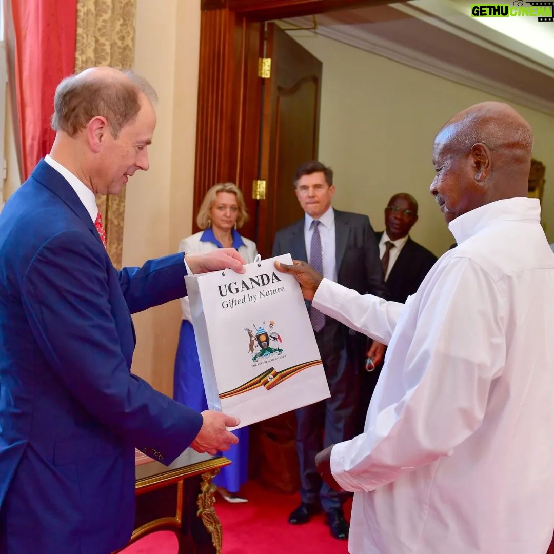 King Charles III of the United Kingdom Instagram - The Duke of Edinburgh champions youth empowerment with the International Award in Uganda! 🇺🇬👏 🦒 This week, The Duke was in Uganda, where he met students participating in the programme and joined an Award in Action trip to a Wildlife Education Centre, where participants work as volunteers. The Duke of Edinburgh's International Award in Uganda has supported over 200,000 young people over the last two decades and aims to reach as many young people across the country in the years to come. During HRH’s visit, The Duke met Ugandan youth leaders who have worked for positive impact in society in the areas of climate, IT, women empowerment, and entrepreneurship. 🤝 His Royal Highness also met President Yoweri Kaguta Museveni of Uganda to discuss the merits of the International Award, and thanked the President for accepting the role of Patron of the Award in Uganda.