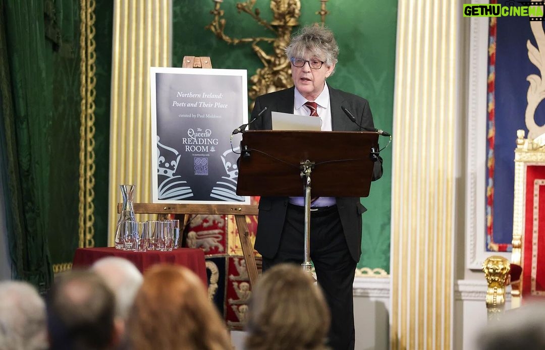 King Charles III of the United Kingdom Instagram - This World Poetry Day, The Queen’s Reading Room was thrilled to produce ‘Northern Ireland: Poets and Their Place’, a literary event in partnership with Arts Council of Northern Ireland, curated by Paul Muldoon. Her Majesty The Queen joined actors and authors at Hillsborough Castle to hear Northern Irish poetry, read by actors Frances Tomelty and Ian McElhinney and poets Paul Muldoon, Michael Longley, Sinéad Morrissey and Raquel McKee. The Queen’s Reading Room would like to extend our thanks to everybody who took part in today’s celebration of Northern Irish literature.