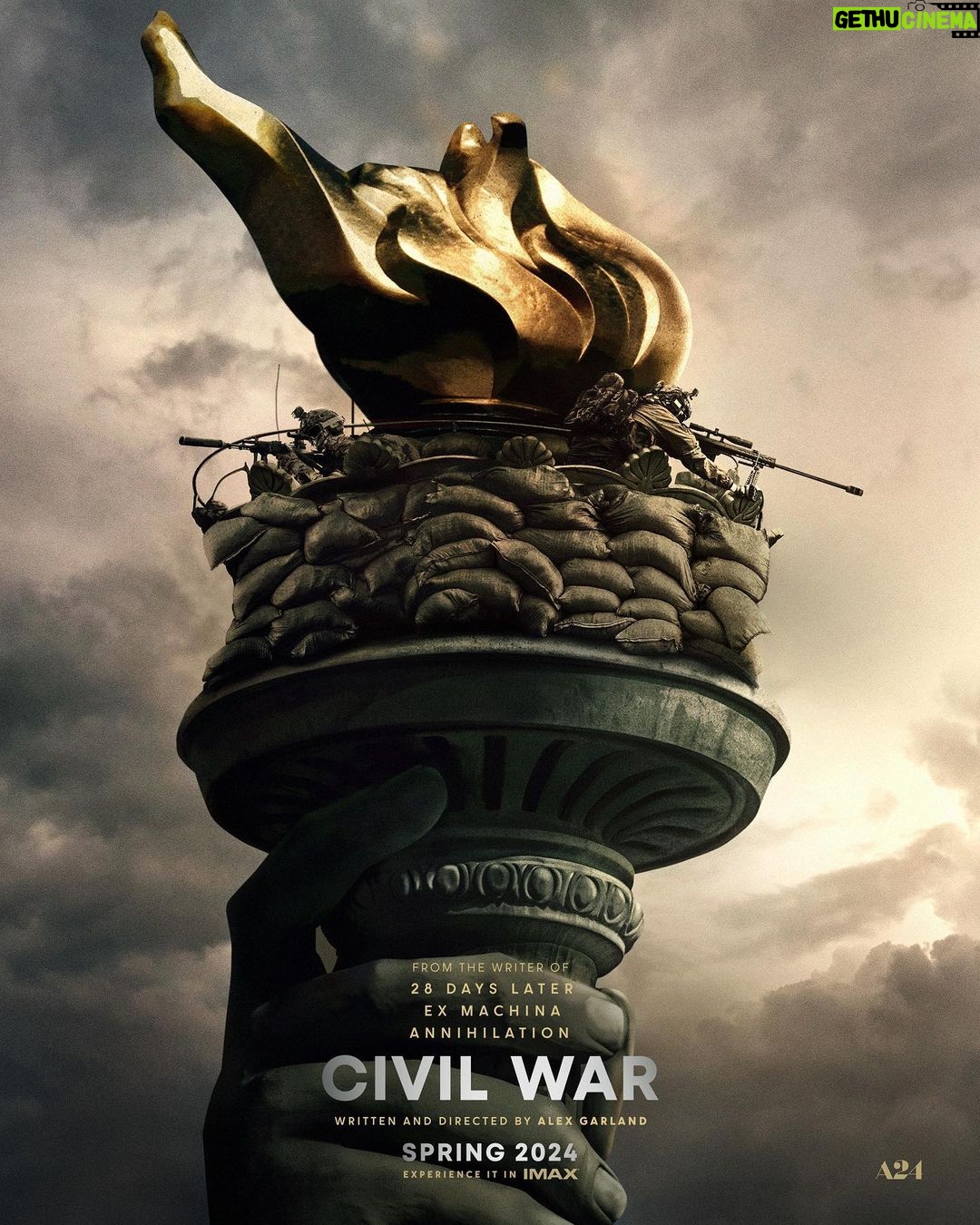 Kirsten Dunst Instagram - Get ready people @a24 @civilwarmovie