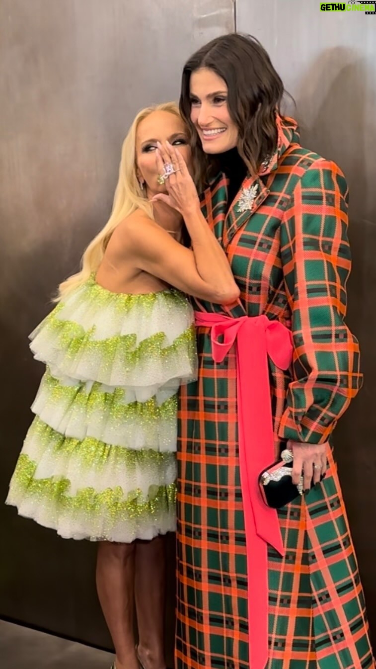Kristin Chenoweth Instagram - 🎊 Hope 2024 brings you bliss! ✨Make your New Year’s wishes, hopes and resolutions! 💚 🫧 Flying by bubble back to the magical 20th anniversary of @wicked_musical on Broadway with Kristin Chenoweth and Idina Menzel on the red (well, green!) carpet! 🎶: Music and Lyrics by Stephen Schwartz #wicked #wickedthemusical #wickedbway #wickedbroadway #kristinchenoweth #idinamenzel #glinda #elphaba #explore #defyinggravity #newyears #newyearseve #newyearsresolution #newyear #wish #midnight #nyc #newyorkcity Gershwin Theater