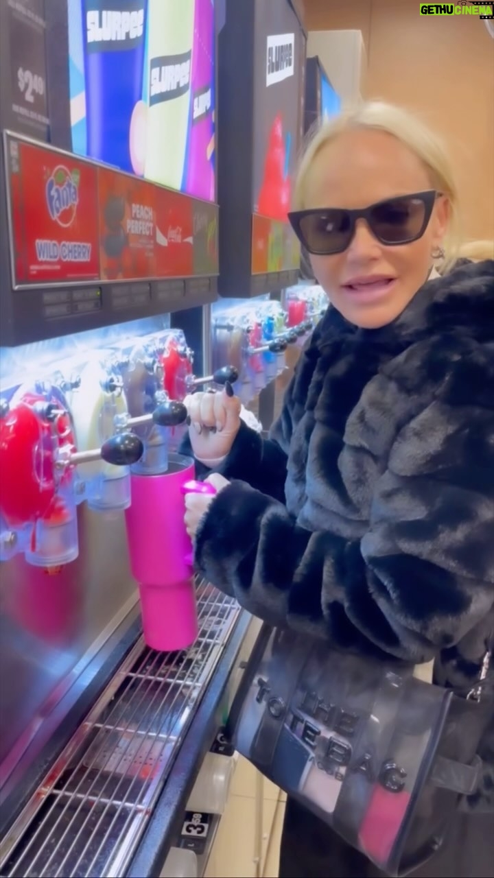 Kristin Chenoweth Instagram - There’s only one @slurpee flavor for me, @7eleven: @cocacola ❤️🏆🥤 #flavoroftheyear New York, New York