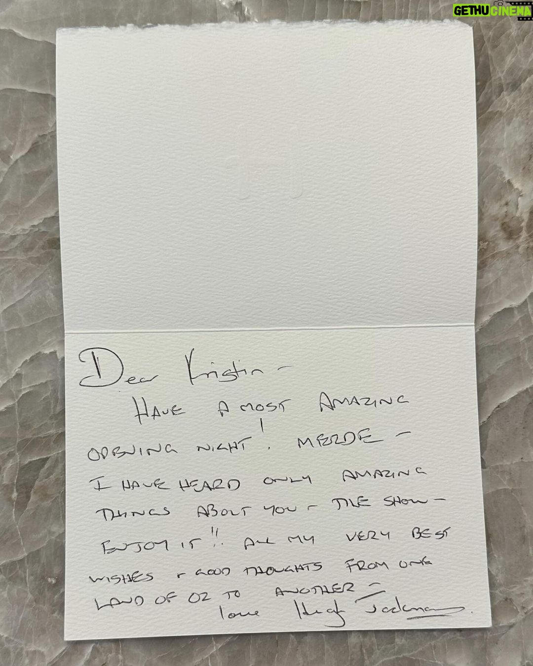 Kristin Chenoweth Instagram - Found opening night letters… truly was changed For. Good. 💗💚 #Wicked20