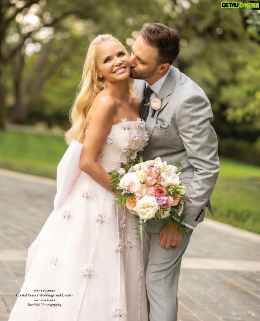 Kristin Chenoweth Instagram - Southern Bride’s beautiful ✨Spring 2024 cover✨ is HERE, featuring Tony and Emmy-winning, Broadway star, Kristin Chenoweth who married Josh Bryant in a gorgeous blush floral garden wedding in Dallas, Texas.⁠ ⁠ ⁠Kristin first met Josh in 2016 when she hired his band, Backroad Anthem, to perform during her niece’s wedding reception. They quickly became best friends who loved to write and play music together, and before long she knew he was the one that she couldn’t ever let go. ⁠ ⁠ Full story inside! Get your copy at southernbride.com⁠.⁠ ⁠ Also in this issue:⁠ 🤍Exclusive Interview with Kristin Chenoweth⁠ 🤍 Inspo from @StyledShootsbySouthernBride⁠ + more⁠ 🤍 8 Beautiful Real Wedding Stories⁠ 🤍 16 @romanticdestinationstravel⁠ Locations Revealed⁠ 🤍 6 International designer spotlights⁠ 🤍 Our Favorite Southern Venues⁠ 🤍 Just Married Announcements⁠ 🤍 Wedding Vendor Directory⁠ ⁠ .⁠ .⁠ ⁠ Event Planner + Designer: @crystalfrasierweddings Photographer: @dalebenfield Videographer: @bsrweddingfilms⁠ Caterer: @thecfexperience_⁠ Florist: @davidkimmeldesign Stationery: @stampedpaperco⁠ Gown: @pamellaroland Heels: @jimmychoo @christianlouboutin⁠ Suit: @jcrew Groom’s Shoes + Belt: @prada Beauty: @jillcady_makeup⁠ Rentals + Decor: @centerstage_floors, @toptiereventrentals @bbjlatavola ⁠ @partydallasrentals @absolutelighting Entertainment: @jerrymowerymusic Napkins, Stickers, Welcome Notes, Favor Bags: @theessentialmkt Bride + Groom: @kchenoweth @joshbguitar ⁠ #kristinchenoweth #joshbryant #glinda #wicked #backroadanthem #springwedding #broadwaybride #celebwedding #broadway #springbride #dallaswedding #dallasbride #texaswedding #texasbride #GoodNewsShesWED #TossToss