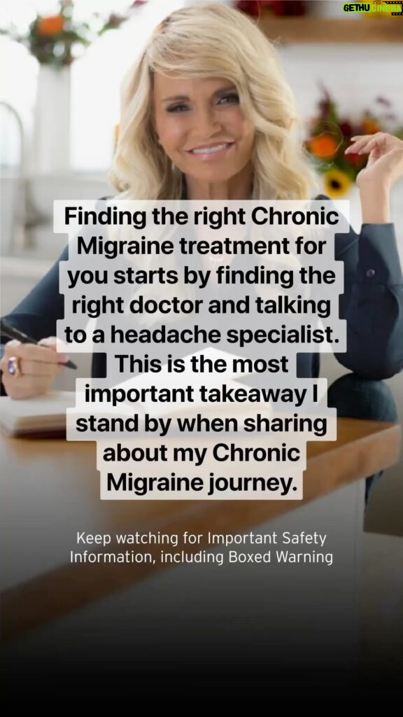 Kristin Chenoweth Instagram - #Ad See full Product Info + Boxed Warning and Medication Guide @botoxpi For US Audiences Only. Over the years, I’ve learned how important it is to be open and honest with my doctor about my Chronic Migraine. It allows me to work closely with my doctor so we can find a treatment plan that works for me. If you’re struggling with this disease, talk to a doctor or consider a headache specialist. Headache specialists focus on headache disorders, including Chronic Migraine. Not all neurologists have this specialty so it’s important to look for doctors in your area that can provide the best support for you throughout your Chronic Migraine journey. You can visit https://www.botoxchronicmigraine.com/find-a-botox-specialist to find the nearest Chronic Migraine specialist near you. Indication BOTOX® (onabotulinumtoxinA) prevents headaches in adults with Chronic Migraine, 15 or more headache days a month, lasting 4 hours or more. It is not approved for adults with migraine who have 14 or fewer headache days a month. Important Safety Information Effects of BOTOX® may spread hours to weeks after injection causing serious symptoms. Alert your doctor right away, as difficulty swallowing, speaking, breathing, eye problems, or muscle weakness can be signs of a life-threatening condition. Patients with these conditions before injection are at highest risk. Side effects may include allergic reactions, neck and injection-site pain, fatigue, and headache. Allergic reactions can include rash, welts, asthma symptoms, and dizziness. Don’t receive BOTOX® if there’s a skin infection. Tell your doctor your medical history, muscle or nerve conditions (including ALS/Lou Gehrig’s disease, myasthenia gravis, or Lambert-Eaton syndrome), and medications, including botulinum toxins, as these may increase the risk of serious side effects.