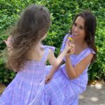 Lacey Chabert Instagram - Julia and I are wearing our matching dresses in Meadow Plaid 👗 The link in my bio takes you to HSN.com where you can shop for these looks! @hsn This dress comes in 4 colors. Sizes XS-3X If you purchase one please tag me in your photos! I’d love to see 🤍 #LaceyChabertCollection #LoveHSN