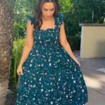 Lacey Chabert Instagram - For all of you who asked, here are my outfit details from this past weekend 👗 I’ve tagged the brands on the pictures. The floral dress, shoes and heart earrings in the first pic were all from @hillhouse 🤍 Makeup @rachelnicolepagan Hair @annettedavenportbeauty Styled by my daughter from my closet ;) Also if anyone has any choreography tips for what to do in these videos that would be great. Clearly I’ve got the twirling/swaying part down 🤦🏻‍♀️🤣