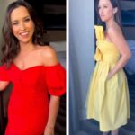 Lacey Chabert Instagram - For all of you who asked, here are my outfit details from this past weekend 👗 I’ve tagged the brands on the pictures. The floral dress, shoes and heart earrings in the first pic were all from @hillhouse 🤍 Makeup @rachelnicolepagan Hair @annettedavenportbeauty Styled by my daughter from my closet ;) Also if anyone has any choreography tips for what to do in these videos that would be great. Clearly I’ve got the twirling/swaying part down 🤦🏻‍♀️🤣