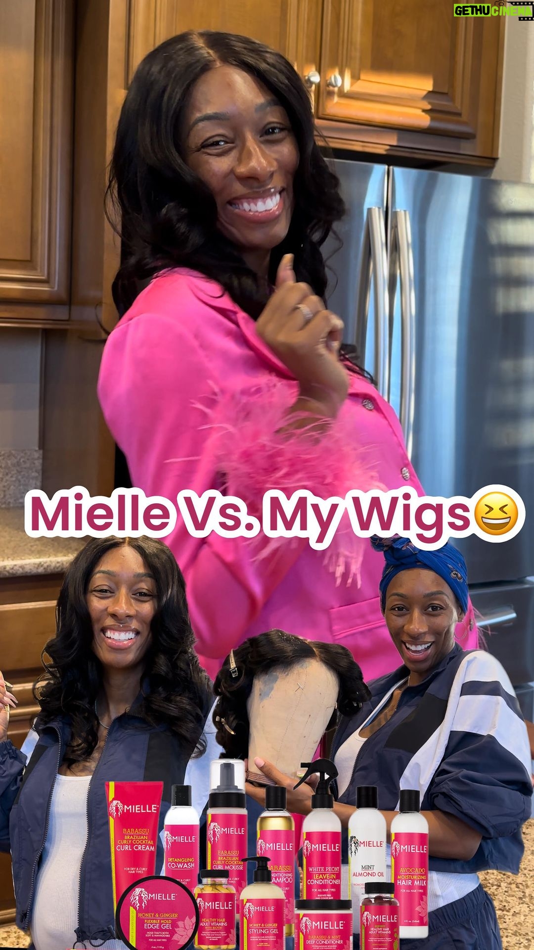 Lala Milan Instagram - Wigs need love too! So I used @mielleorganics to help me to snap this wig back! -Make sure you get your products for only $7 with their Black Friday Sale π₯π₯ -Thank me later π«ΆπΎπ₯³ #MiellePartner #MielleBlackFriday23 #Ad
