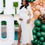 Lala Milan Instagram - I’m extremely grateful for my tribe.. Special thanks to EVERYONE that attended the shower, the love was genuinely felt💙 #OhBoy (FULL #BabyShower VIDEO LINK IN BIO) —— I deeply appreciate you @erndukes Wardrobe Stylist: @corinchristiann MUA: @marquiswardbeauty Hairstylist: @realdime_ Unit: @thevirginhairfantasy (use code LALA20) Los Angeles, California