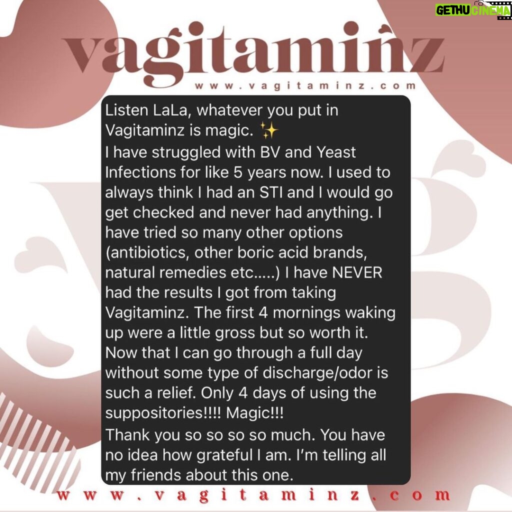 Lala Milan Instagram - Reviews? Say less!! Call me the Kewchie Goddess the way I’m out here blessing these vaginassss! @vagitaminz —— -You can pop a Vagitaminz in to get rid of yeast and or BV, by using them 7 nights in a row. -You can pop 1 Vagitaminz in as a refresher after sex or your cycle ✨LINK IN BIO✨ My Vagina