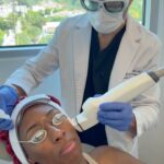 Lala Milan Instagram - Soooo my skin is way better than it once was but now I want PERFECTION😁 This #Aviclear machine is going to shrink my pores to minimize future breakouts👀 This is the first session, imma let y’all see the whole process so we can watch my results together! See y’all next month😁 Doctor: @faceexpertmd SKIN CARE