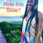 Lala Milan Instagram - Y’all!! I finally made it to #ElSalvador and I had to try this slide at #PicnicSteakHouse 😩😂 I love it here!! Would y’all do this? —- #LaLasWorldTour #BlackWomenTravel