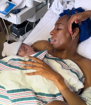 Lala Milan Instagram - He’s here! After 12 hours of Labor, Baby Boy safely arrived into this world on 1/22/24 ♒️🥰 I’m officially a WHOLE MOM!! God is amazing— I watched myself give birth in the mirror while being surrounded by so much love🥰  I’ve always known that I wanted to be a mom but this feeling is still so surreal😩 I just be looking at him like, wow— u really slid outta me?! To my village, thank yall so much ❤️ 
@iamtylerp_ I love you baby & thanks for giving me a whole new purpose in life.
@theauntiedoula Thanks for making our birth process even smoother by advocating for us before, during, and even now after birth.
@itsthesamechristine Ma, I love you. Thanks for literally  selling your house and moving across the country to come be my nanny😩
- Lastly, to @doctor_nikki_midwife of USC Keck you are EVERYTHING. We’re so grateful for you 👩🏾‍⚕️ 

Mommy Milan.. Yeah, I love it already 😝🥳 Now excuse me while I go breastfeed my son, my milk just matured!!! 🥳🎉