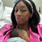 Lala Milan Instagram - He’s here! After 12 hours of Labor, Baby Boy safely arrived into this world on 1/22/24 ♒️🥰 I’m officially a WHOLE MOM!! God is amazing— I watched myself give birth in the mirror while being surrounded by so much love🥰 I’ve always known that I wanted to be a mom but this feeling is still so surreal😩 I just be looking at him like, wow— u really slid outta me?! To my village, thank yall so much ❤️ @iamtylerp_ I love you baby & thanks for giving me a whole new purpose in life. @theauntiedoula Thanks for making our birth process even smoother by advocating for us before, during, and even now after birth. @itsthesamechristine Ma, I love you. Thanks for literally selling your house and moving across the country to come be my nanny😩 - Lastly, to @doctor_nikki_midwife of USC Keck you are EVERYTHING. We’re so grateful for you 👩🏾‍⚕️ Mommy Milan.. Yeah, I love it already 😝🥳 Now excuse me while I go breastfeed my son, my milk just matured!!! 🥳🎉 Los Angeles, California
