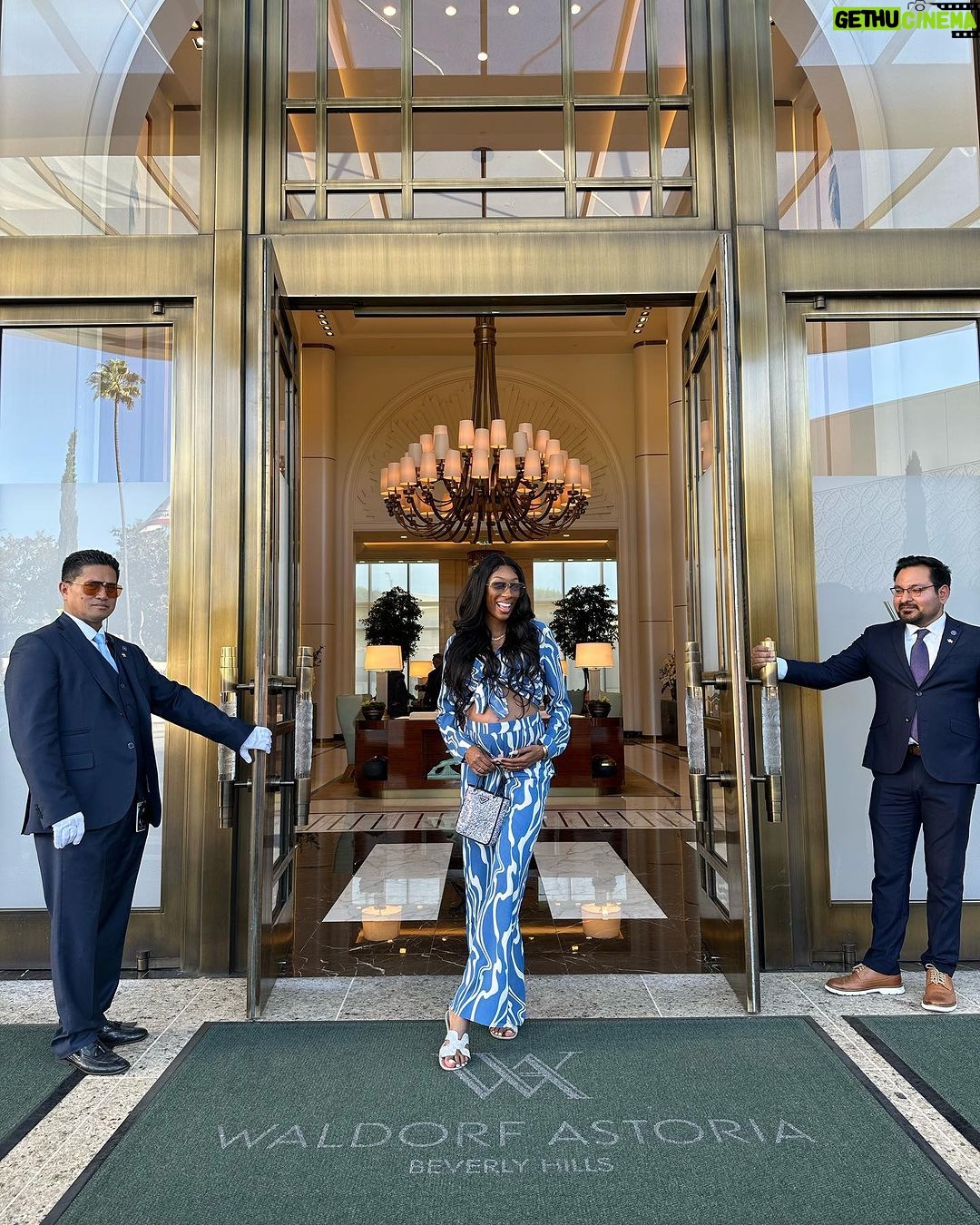 Lala Milan Instagram - Mommy Milan’s Day out💙 —— MUA: ME HEAUX Install: ME HEAUX Hair: @thevirginhairfantasy (use my code: LALA20) Beverly Hills, California
