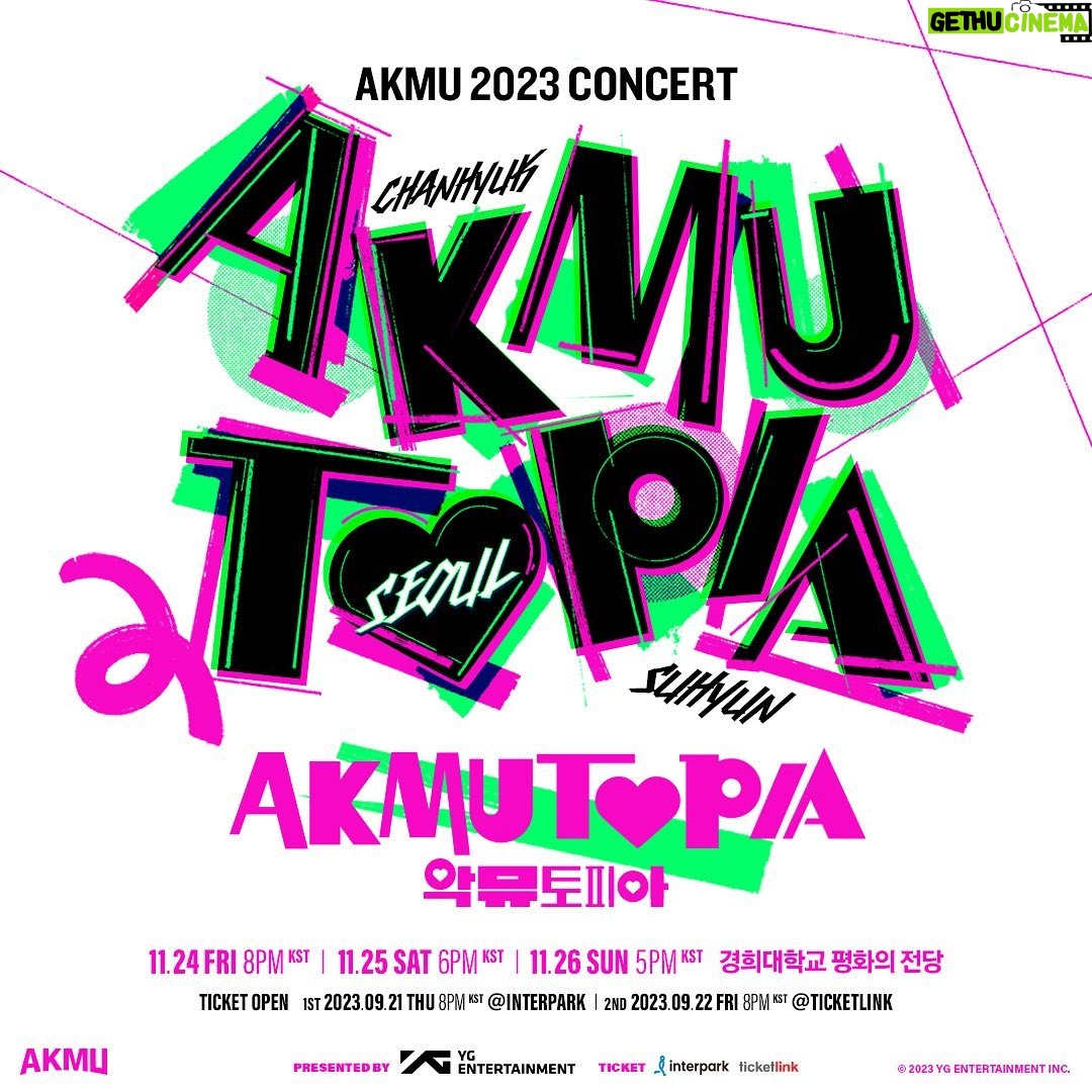 Lee Soo-hyun Instagram - 콘서트 합니다!!🥹❤️ WELCOME TO AKMUTOPIA!