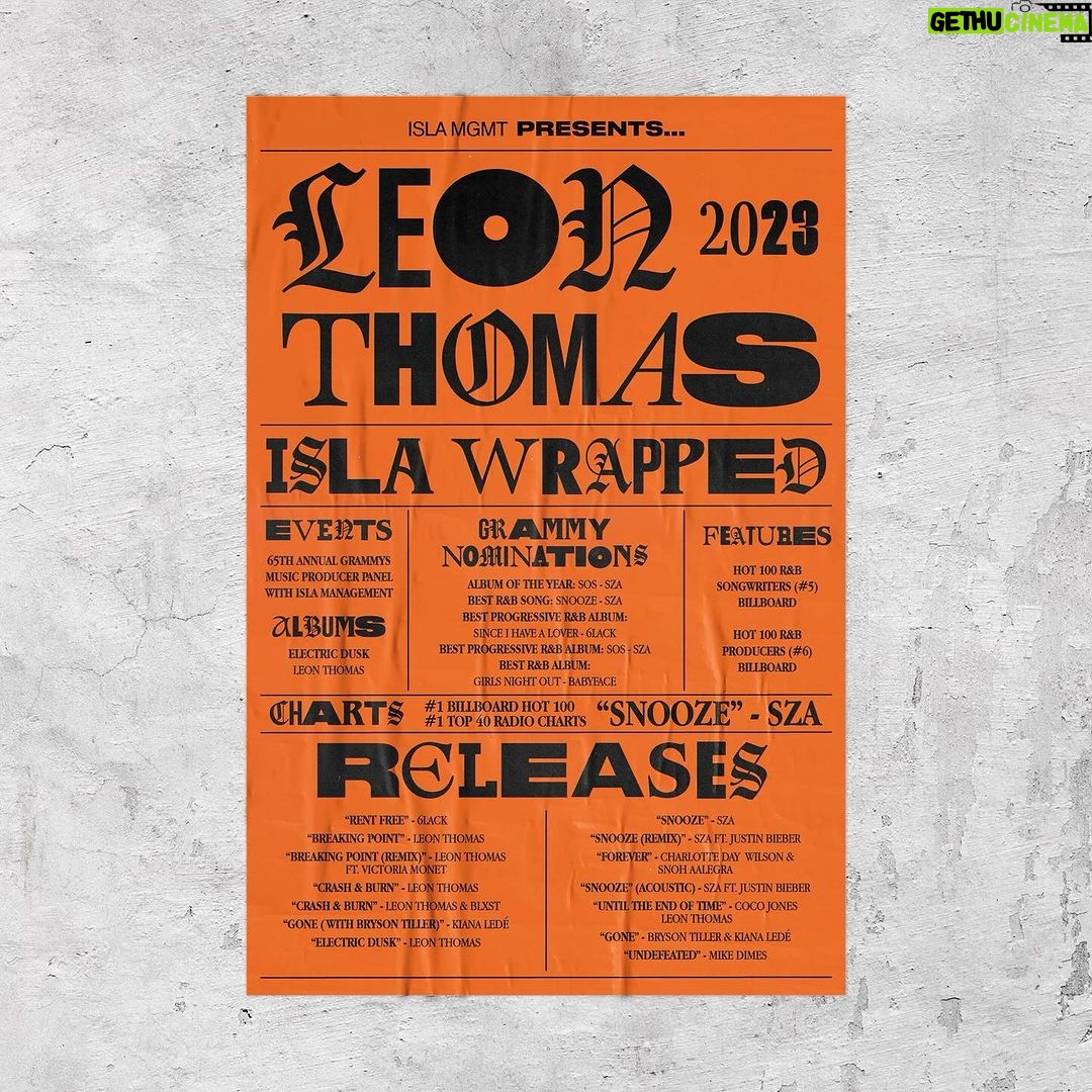 Leon G. Thomas III Instagram - 2023 was truly incredible! ๐๐พ Blessed to be able to share my music with yโall and be part of some amazing projects. Looking forward to what 2024 has in store! #HappyNewYear