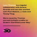 Leon G. Thomas III Instagram - I’m feeling super blessed this morning. I want to send a big thank you over to the @forbes. I’ve always aspired to be on this list. I also want to thank @isla.mgmt. This is a dream come true. #forbes30under30
