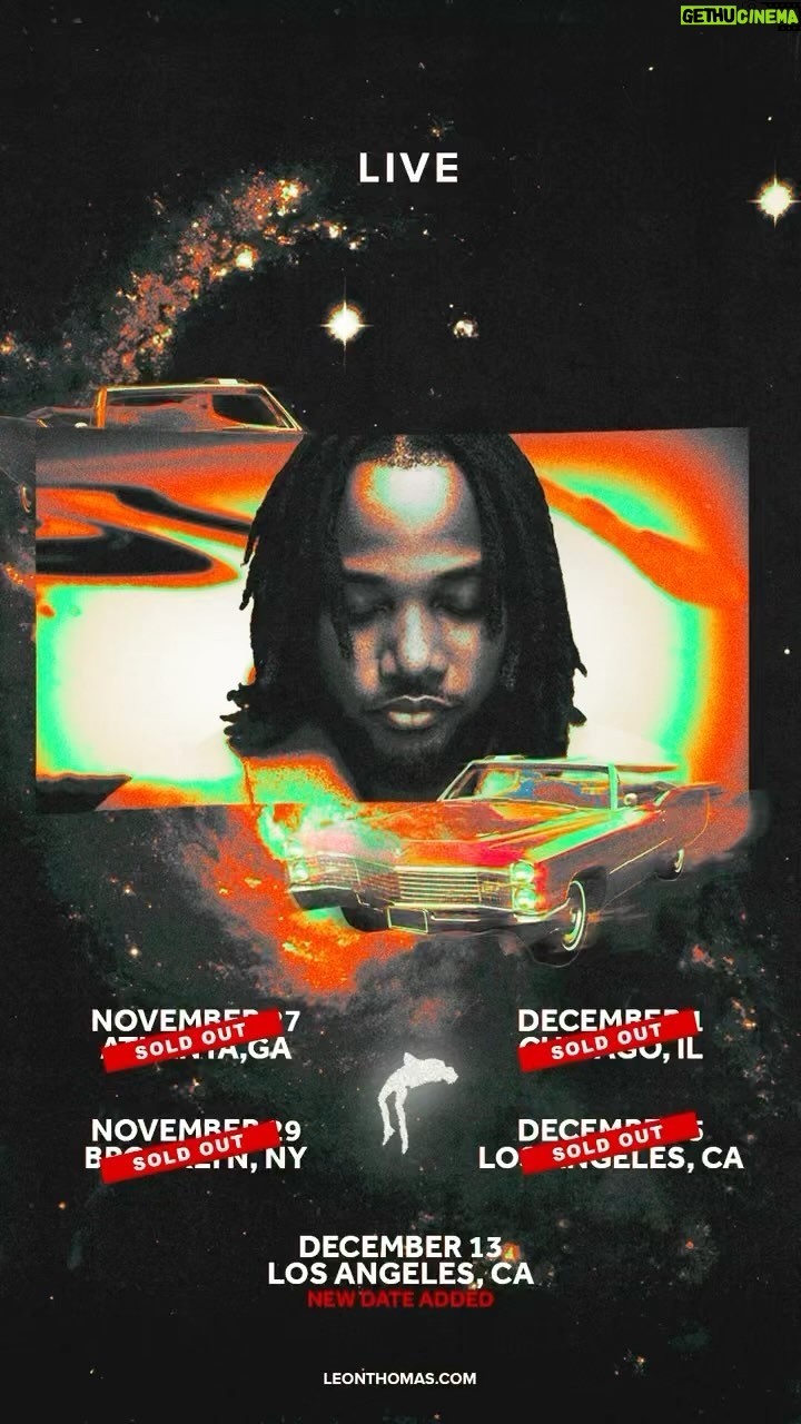 Leon G. Thomas III Instagram - LA, because y’all showed so much love we’ve added a second LA date! 🫶🏾 It’s gonna be a vibe! Hit the link in my bio to grab your tickets! 🎟️ #ElectricDuskTour #LeonThomas #LosAngeles #Motown #EZMNY