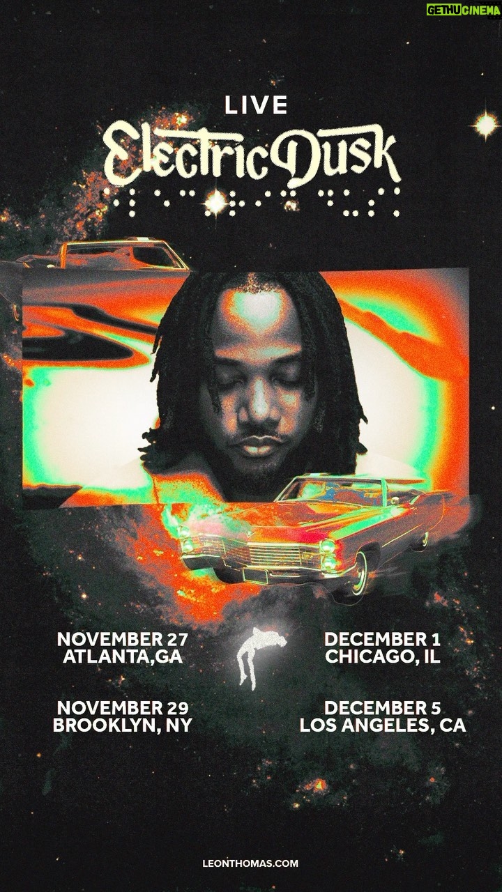 Leon G. Thomas III Instagram - Electric Dusk tour goes live and in full effect tomorrow, 12PM EST! I’m beyond excited to bring everyone this experience! I can’t wait to embark on a musical journey and share this experience with you all. 🎤✨ Don’t miss out on the magic — 📆 Check the tour dates, grab your tickets, and let’s make memories together! Link In Bio! 🎟️ #ElectricDuskTour #LeonThomas #Motown #EZMNY