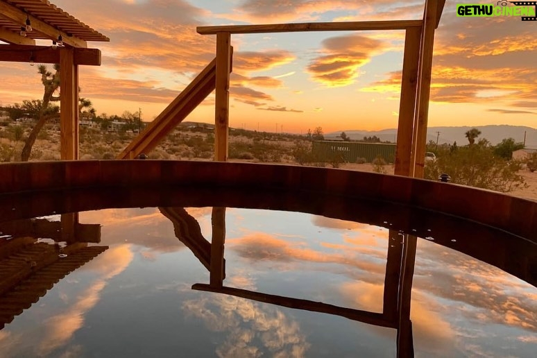 Lindsey Morgan Instagram - Please welcome The Joshua Tree Homestead 🌵✨ Shaun has been building our little desert get-away cabin for over two years and now she is finally ready. She is our second home but we wanted to open our doors, (when we aren’t there) so everyone can enjoy some Joshua Tree magic. Book your stay now ✨🌵 Link is in the bio Joshua Tree, California