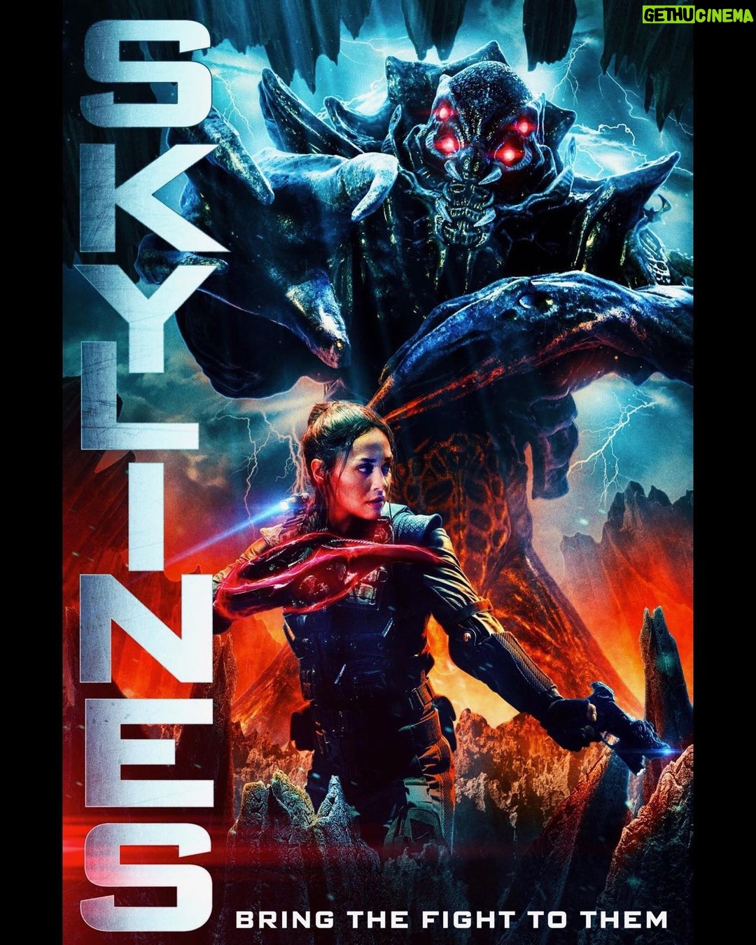 Lindsey Morgan Instagram - BAE 2020 Big Alien Energy for the official SKYLIN3S poster. SKYLIN3S premieres on VOD/Digital next Friday! Pre-Order on Apple TV today. Link is right where you want it 💥💪🏽 #skylin3s