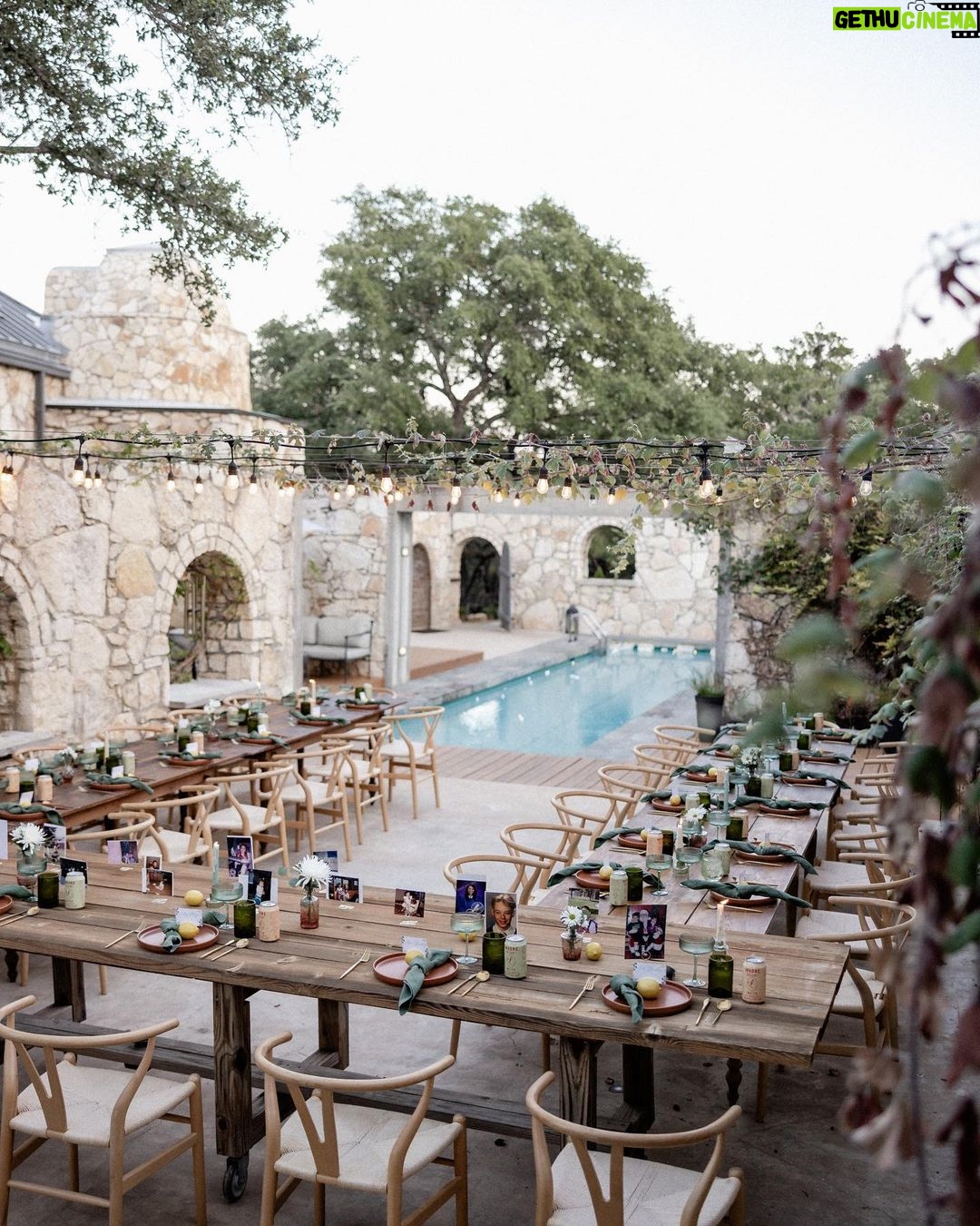 Lindsey Morgan Instagram - The Rehearsal Dinner Pt. 1 Thank you so much to all of our incredible vendors for making this the beginning of the most magical weekend 📸 @charmingimages Venue Villa Artique @feel.austin Hosted by @karenadawn Tables & chairs @lootrentals Plates & Glassware @tablemannerstx Cocktails @madremezcal Our incredible chef Meredith Shaffer Planning @hillcountrynative