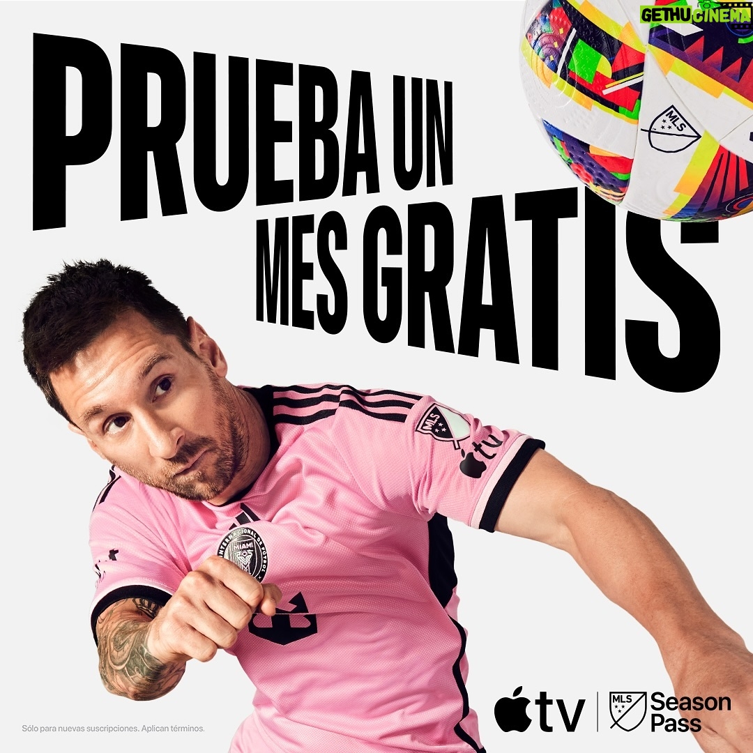 Lionel Messi Instagram - La temporada recién arranca. Suscribite usando el enlace en mi bio y conseguí un mes de prueba gratis del #MLSSeasonPass en Apple TV. The season is just getting started. Sign up using the link in my bio and get a One Month Free Trial of #MLSSeasonPass on Apple TV.