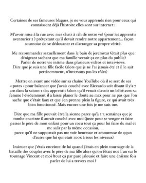 Mélanie Dedigama Instagram - La boucle est bouclée.
J’ai préférée abandonné pour mon bien être psychologique plutôt que de continuer à subir et me faire autant de mal.
J’ai fait un choix égoïste mais nécessaire pour mon bien être et ma santé mentale.

Je vous laisse lire attentivement pour ceux que cela intéressent, les textes mis juste ci-dessus.

J’ai trop longtemps laisser faire les choses sans ne jamais rien dire jusqu’à peu, en accusant le coup à chaque fois et pendant trop longtemps... aujourd’hui c’est terminé.
Les textes comportent 1/4 de tout ce qui a pu se passer, et de ce que cette personne m’a fait subir, j’allais pas non plus écrire un bouquin vous m’excuserez.

Se racheter une image fausse sur le dos de qqun c’est malheureusement pas la première fois et ça ne sera malheureusement pas la dernière pour cette personne assoiffée de buzz !

Je préfère dire ce que j’ai à dire et ce que je ressens et me sentir soulagée d’un poid énorme et ce que j’ai pu ressentir durant toutes ces années plutôt que devoir encore subir injustement la méchanceté de cette personne qui se fait passer pour ce qu’elle n’est pas.
Libre à vous de pensez ce que vous voulez.

Bonne lecture.

#laa7 #lesapprentisaventuriers