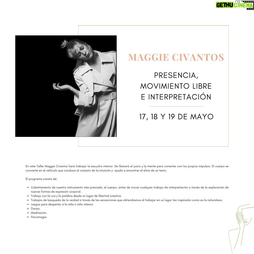 Maggie Civantos Instagram - Retiros escénicos en mitad de la naturaleza, situados en la provincia de Málaga…un oasis creativo para aprender, explorar, compartir y vivir una experiencia inolvidable. Aquí os compartimos la programación de primavera 2024. @alboradaespaciocreativo
