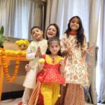 Mahhi Vij Instagram - #Incollaboration with @firstcryindia Let's light up Diwali with the brightest smiles on the faces that light up our lives. And I made it special for my lil ones with @firstcryindia's endless ethnic and festive wear collections and more. I chose this beautiful traditional Dhoti set and Gharara set for Khushi & Tara. and for Rajveer the classic kurta set to ace his Diwali in style. @firstcryindia's festive and ethnic wear collections are the best to make your kid's moments special, a dash of culture wrapped in festive feels and comfort. We create beautiful memories with each Diwali, the outfits, the sweets, diyas, and gifts! Reminding us of the warmth and traditions that define this festival. Use my code MAHHIDW50 for 50% off on Fashion and 45% off on everything else on @firstcryindia. Let's make this Diwali truly special! 🪔 #firstcrywalidiwali23 #firstcrywaliDiwali #firstcryindia #firstcry #FussNowAtFirstcry #firstcryfashion #kidsfashion