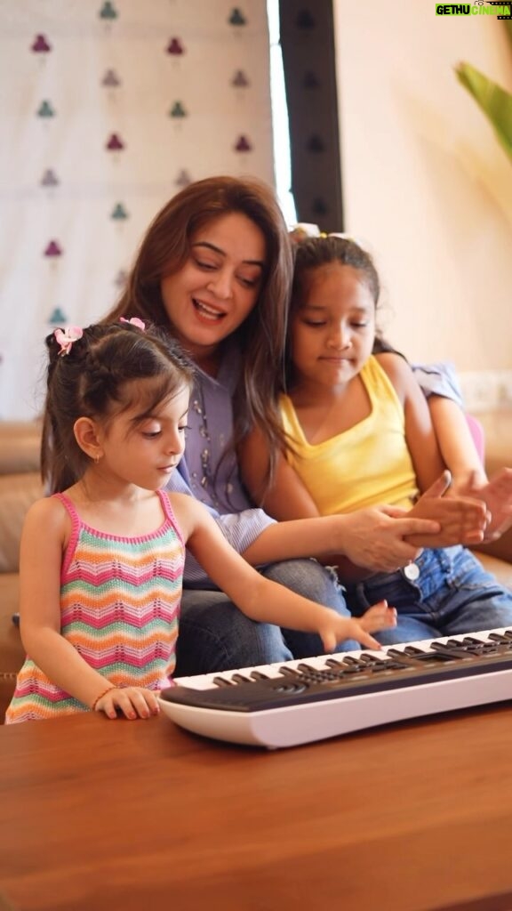 Mahhi Vij Instagram - My kids and i share the same passion for music, so i thought lets bring home something that will take passion to a next level🚀 ..So i got them, the Casiotone Mini Keyboard SA-81🎹. It’s the perfect instrument for my kids; it’s so portable, easy to use, and full of interesting yet educational features. I’m thrilled to watch them learn and grow. So if you are an ambitious mom like me, Casiotone Mini Tone Keyboard SA-81🎹 is the perfect gift for your kids!! Buy it on www.casio.com or amazon.in/Flipkart #casiotone #casiomusic #casiomusicindia #SA81 #musiclearning