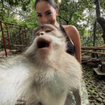 María Chacón Instagram - Selfie con mi amiguito nuevo🐒😂 Monkey Forest Ubud