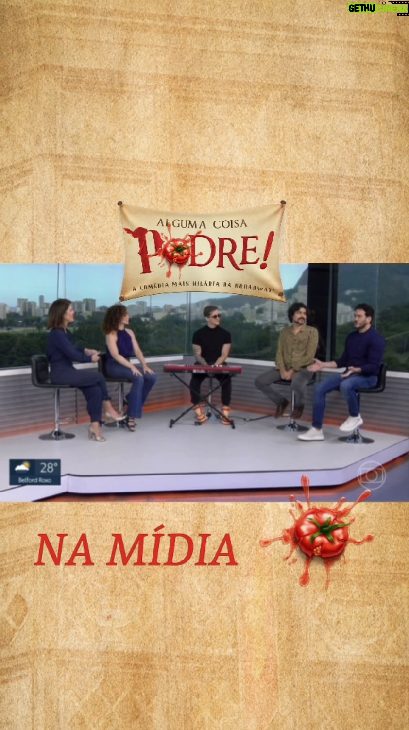 Marcos Veras Instagram - Declaramos oficialmente aberta a temporada do DEBOCHE no Rio de Janeiro! @omarcosveras, @georgesauma, @lailagarin e @tibioficiall estiveram no estúdio do #RJTV para tentar convencer os cariocas que vale a pena dar uma chance para a gente no @teatrocasagrande. Deu certo? Estamos te esperando! 🍳 CURTÍSSIMA TEMPORADA NO RIO: de 5/4 a 5/5 no @teatrocasagrande. 🎫: ingressos no link da bio #musicalpodre #shakespeare #somethingrotten #broadway #algumacoisapodre #teatromusical #teatroRJ #showtime #cultura #rj1 #rjtv #rjtv1 Teatro Casa Grande