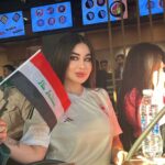 Marina Alobaidi Instagram - ابطاااااااال أسودنا 🇮🇶🇮🇶🇮🇶🇮🇶 . . #مارينا_العبيدي #missarabworld2021🇮🇶 #iraq #football