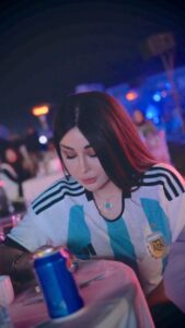 Marina Alobaidi Instagram - About last night 🏆🇦🇷🇦🇷🇦🇷 . . By 🎥: @mz9hk . #مارينا_العبيدي #ملكة_جمال_العرب #missarabworld2021🇮🇶 #messi #argentina #worldcup
