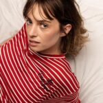 Maya Hawke Instagram - New embroidered long sleeve striped T available for pre order on my site