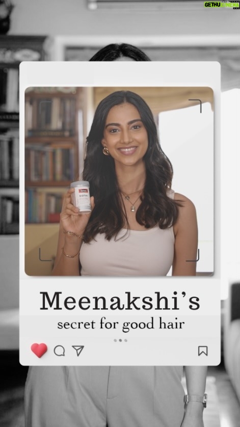 Meenakshi Chaudhary Instagram - Breaking up with bad hair days, thanks to Swisse Biotin—Australia’s #1 beauty nutrition brand! 🌈✂️ Because, let’s be real, your hair deserves to be the star of the show every day. Say hello to my secret weapon for those #GoodHairDays! 👑💁‍♀️ #swissebiotin #swissewellness #biotin #biotintablets #healthandhappiness