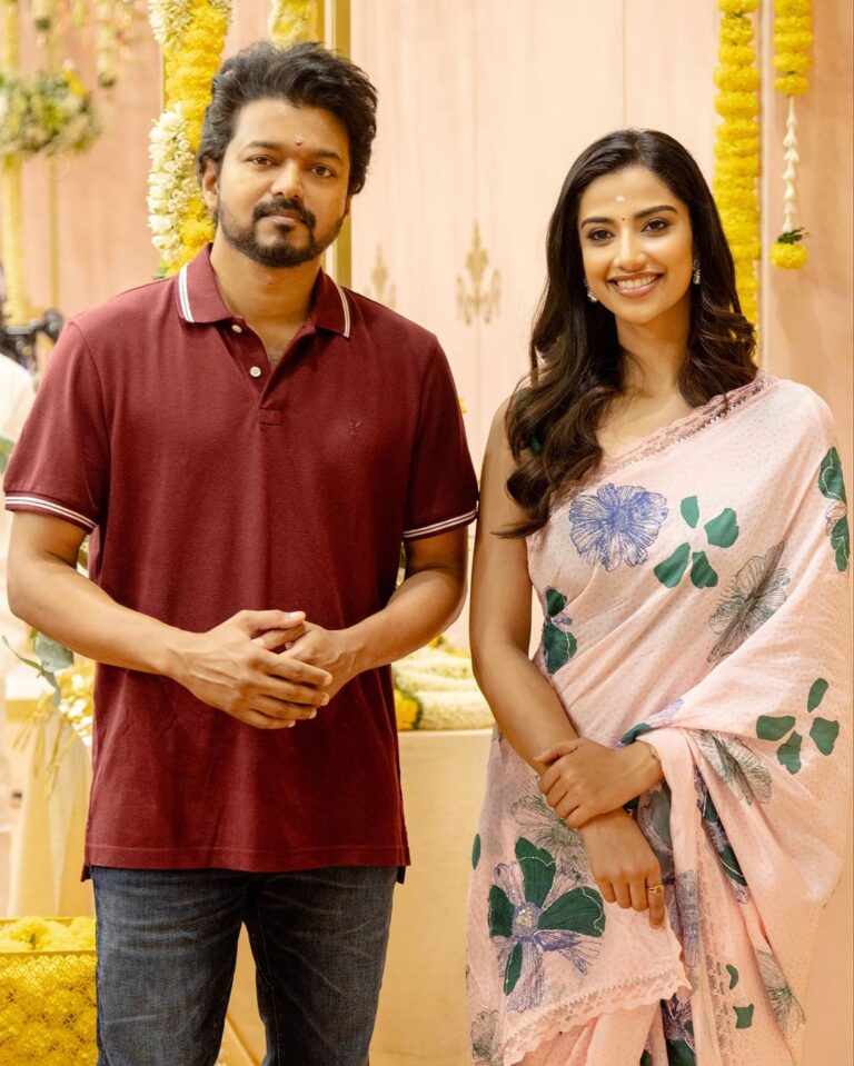Meenakshi Chaudhary Instagram - Still feels like a dream!✨✨ So so excited to be a part of #Thalapathy68 Extremely grateful for all the wishes and cannot wait for you guys to see the magic on screen 🫶🏽🥰 #thalapathy68 @actorvijay Sir, @venkat_prabhu @archanakalpathi @itsyuvan @aishwaryakalpathi @agsentertainment
