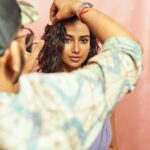 Meenakshi Chaudhary Instagram – Croissant meets filter coffee🙈❤️🍭 🍭 🫧🫧

📸 @akshay.rao.visuals 
Styled by @rashmitathapa 
Hair and make up @makeuphairbyrahul