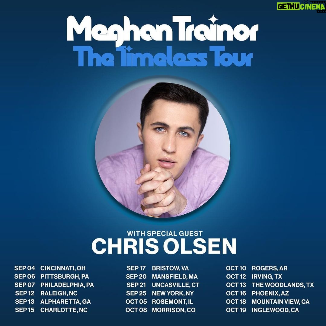 Meghan Trainor Instagram - I am finally going back on tour!!! Come see me on The Timeless Tour this fall 💙 Tickets on-sale Friday, March 22nd! Sign up for pre-sale on meghan-trainor.com and follow me on @tiktok for early access to tickets. Link in bio