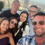Melissa Fumero Instagram - An- end of summer I turned a year older with friends & our kids on my favorite Cali beach complete with cold plunge and cake on a rooftop plus fun LA nights with friends and oh goodness my dog is cute and also I love my 3 year old’s drawings- carousel. 😎🌼🌞🦁💛🌻