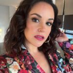 Melissa Fumero Instagram - 🌸🌺🗽🏙️💐🌼 Styled by: @arieltunnell @nora_foley Makeup: @timmackaybeauty Hair: @petermatt Dress: @aliceandolivia Shoes: @sam_edelman Earrings: @nickhorey