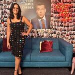 Melissa Fumero Instagram - ICYMI I was on @latelateshow last night and had so much fun with @j_corden & @kalpenn. Thank you to super star glam team for making this girl feel all purty and whatnot. 💖💖 #Blockbuster is streaming NOW on @netflix!!