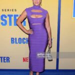 Melissa Fumero Instagram - Oh, what a night! Thank you @netflix & @universaltv for the amazing #Blockbuster premiere party! And thank you to my incredible team for helping me feel my best and all those who came to support me. It’s all means so much to me. Now, the look!! 💜💜💜💜💜💜💜💜 Makeup: @tamah_krinsky Hair: @brianfisherhair Styling: @arieltunnell Dress: @herveleger Shoes: @machandmach Bag: @giarite Jewelry: @nickhorey @candyice @melindamaria_jewelry