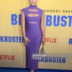 Melissa Fumero Instagram - Oh, what a night! Thank you @netflix & @universaltv for the amazing #Blockbuster premiere party! And thank you to my incredible team for helping me feel my best and all those who came to support me. It’s all means so much to me. Now, the look!! 💜💜💜💜💜💜💜💜 Makeup: @tamah_krinsky Hair: @brianfisherhair Styling: @arieltunnell Dress: @herveleger Shoes: @machandmach Bag: @giarite Jewelry: @nickhorey @candyice @melindamaria_jewelry