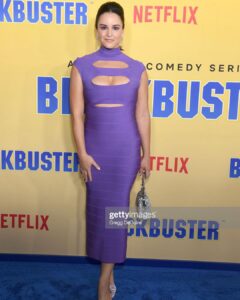 Melissa Fumero Instagram - Oh, what a night! Thank you @netflix & @universaltv for the amazing #Blockbuster premiere party! And thank you to my incredible team for helping me feel my best and all those who came to support me. It’s all means so much to me. Now, the look!! 💜💜💜💜💜💜💜💜 Makeup: @tamah_krinsky Hair: @brianfisherhair Styling: @arieltunnell Dress: @herveleger Shoes: @machandmach Bag: @giarite Jewelry: @nickhorey @candyice @melindamaria_jewelry