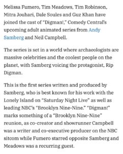 Melissa Fumero Instagram - Awww yeahhh!!! Sooooo excited to share this news! This show is so fun and SO FREAKIN FUNNY, but of course of it because it’s coming the minds of @neilerdude & Andy (@thelonelyisland) Two of my faves and two of the funniest people on planet earth. Coming soon!!!