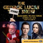 Melissa Fumero Instagram - Saturday 7/29 at 7:30pm ET! It's The George Lucas Strike Show with special guests Colin Hanks & Melissa Fumero! The 2nd of our summertime "George & Patrick" livestreams!